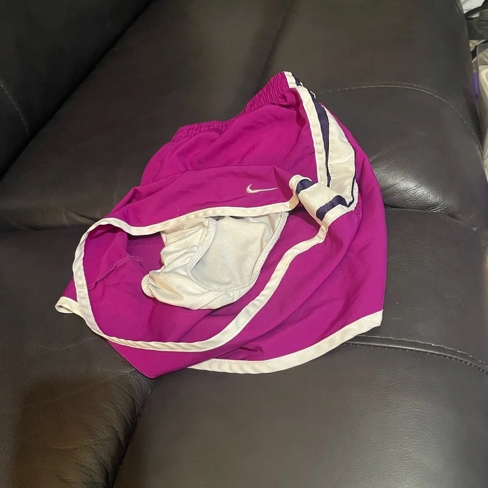 Nike Women's Purple Running Shorts medium, with panty